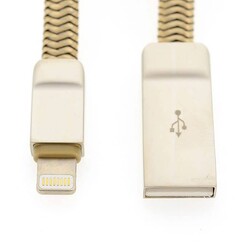 LDNIO braided lightning USB Kabel 1m - Goud