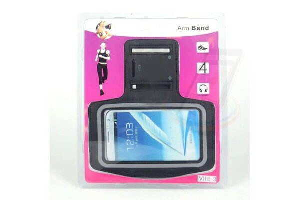 Samsung Galaxy Note 3 - N9000 - Sportief Armband - Zwart Samsung Galaxy Note 3 - N9000 - Sportief Armband - Zwart