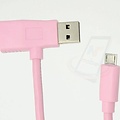 2in1 Imitatie Micro USB Kabel - Roze