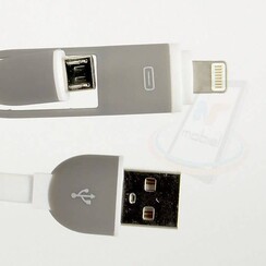 Imitatie 2 in 1 USB Kabel - Wit