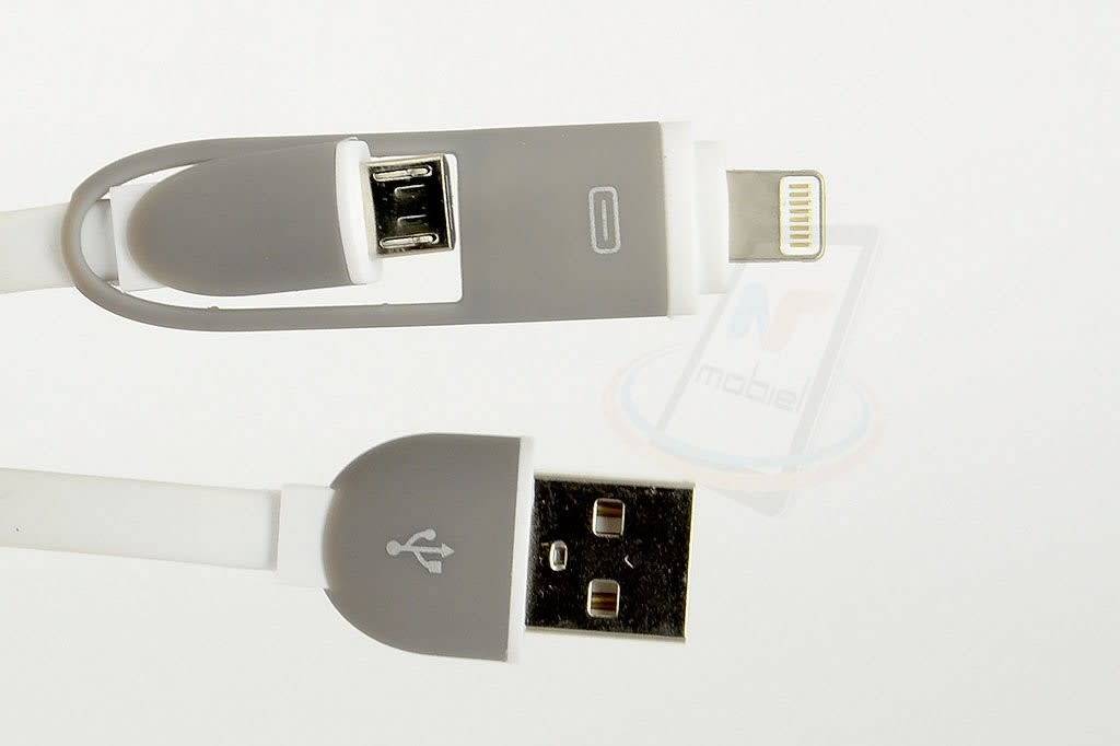 Imitatie 2 in 1 USB Kabel - Groen, foto 2 van 2
