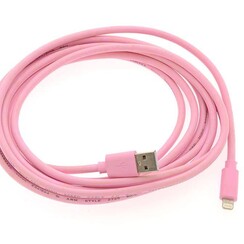 Apple Lightning 3m datakabel - Roze