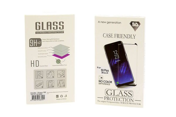 Tempered glass voor Galaxy S9 Plus (8719273267325)-Zwart Tempered glass voor Galaxy S9 Plus (8719273267325)-Zwart