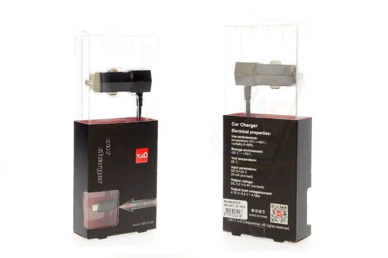 YD Car Charger Micro USB - Black