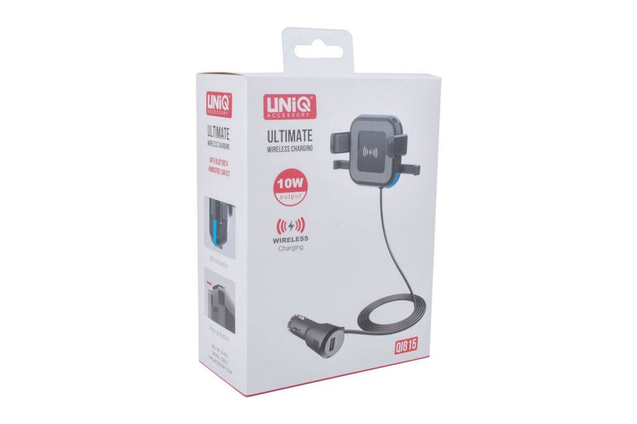 UNIQ Accessory UNIQ Accessory Autohouder en Draadloze Oplader - Zwart UNIQ Accessory UNIQ Accessory Autohouder en Draadloze Oplader - Zwart