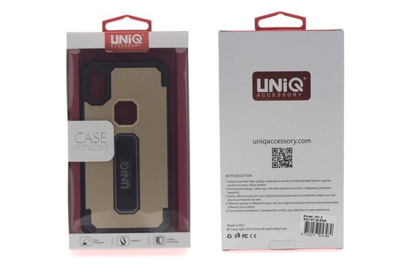 UNIQ Accessory UNIQ Accessory iPhone X-Xs Hard Case Backcover metallic print - Goud UNIQ Accessory UNIQ Accessory iPhone X-Xs Hard Case Backcover metallic print - Goud