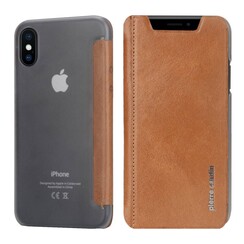 Pierre Cardin Book-Case für Apple iPhone X - Khaki (8719273140802)