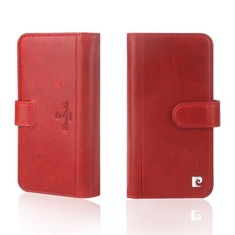 Pierre Cardin Pierre Cardin Rood hoesje iPhone X-Xs - Book Case - Stijlvol - Leer - Luxe cover Pierre Cardin Pierre Cardin Rood hoesje iPhone X-Xs - Book Case - Stijlvol - Leer - Luxe cover