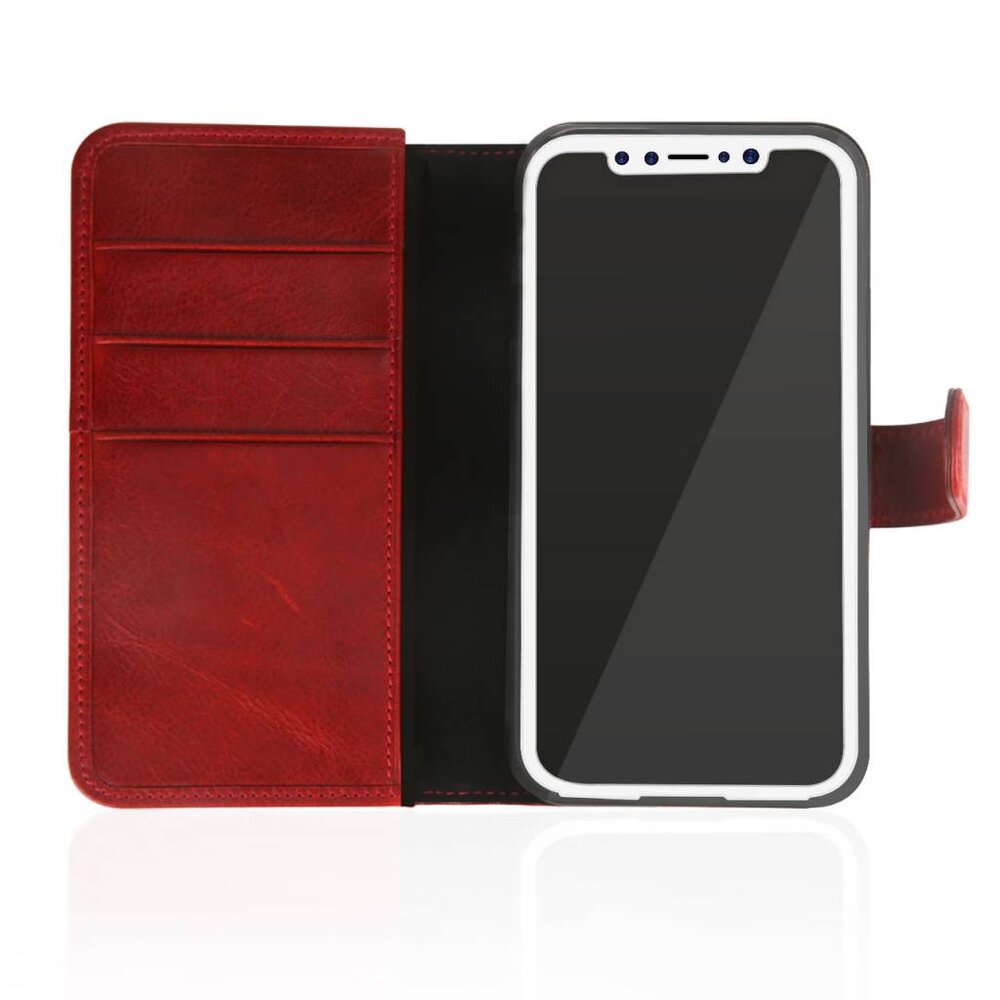 Pierre Cardin Pierre Cardin Rood hoesje iPhone X-Xs - Book Case - Stijlvol - Leer - Luxe cover Pierre Cardin Pierre Cardin Rood hoesje iPhone X-Xs - Book Case - Stijlvol - Leer - Luxe cover