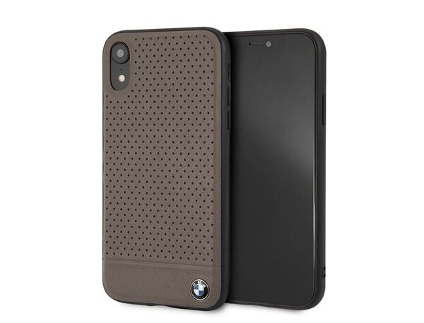 BMW BMW silicon coque pour iPhone XR - Marron (3700740434833)