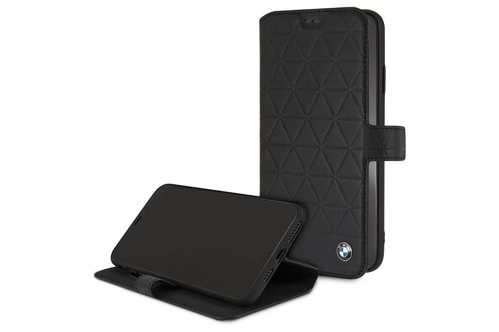 BMW BMW Zwart iPhone Xs Max - Book Case - Stijlvol - Leer - Pashouder