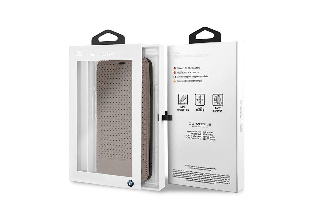 BMW BMW Bruin iPhone Xs Max - Book Case - Stijlvol - Leer - Met pashouder, foto 6 van 6