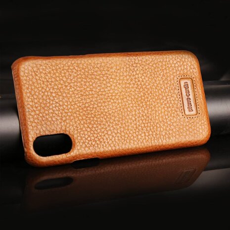 Pierre Cardin Pierre Cardin Backcover voor Apple iPhone Xs Max - Bruin Pierre Cardin Pierre Cardin Backcover voor Apple iPhone Xs Max - Bruin
