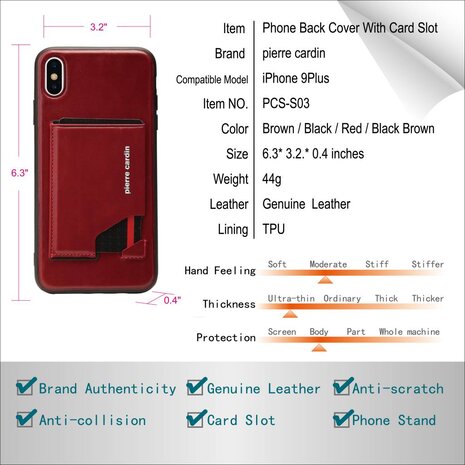 Pierre Cardin Pierre Cardin Backcover voor de Apple iPhone Xs Max - Bruin Pierre Cardin Pierre Cardin Backcover voor de Apple iPhone Xs Max - Bruin