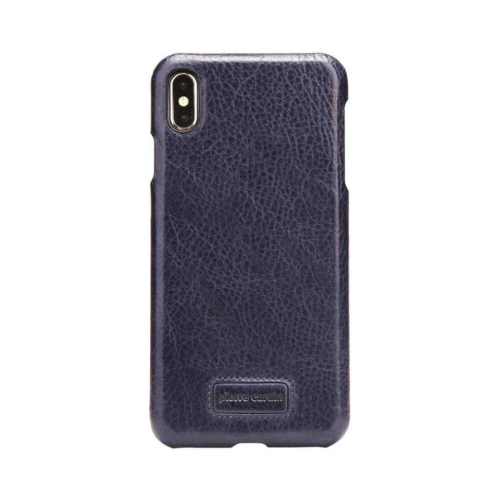 Pierre Cardin Pierre Cardin Backcover voor Apple iPhone Xs Max - Sapphire Blauw