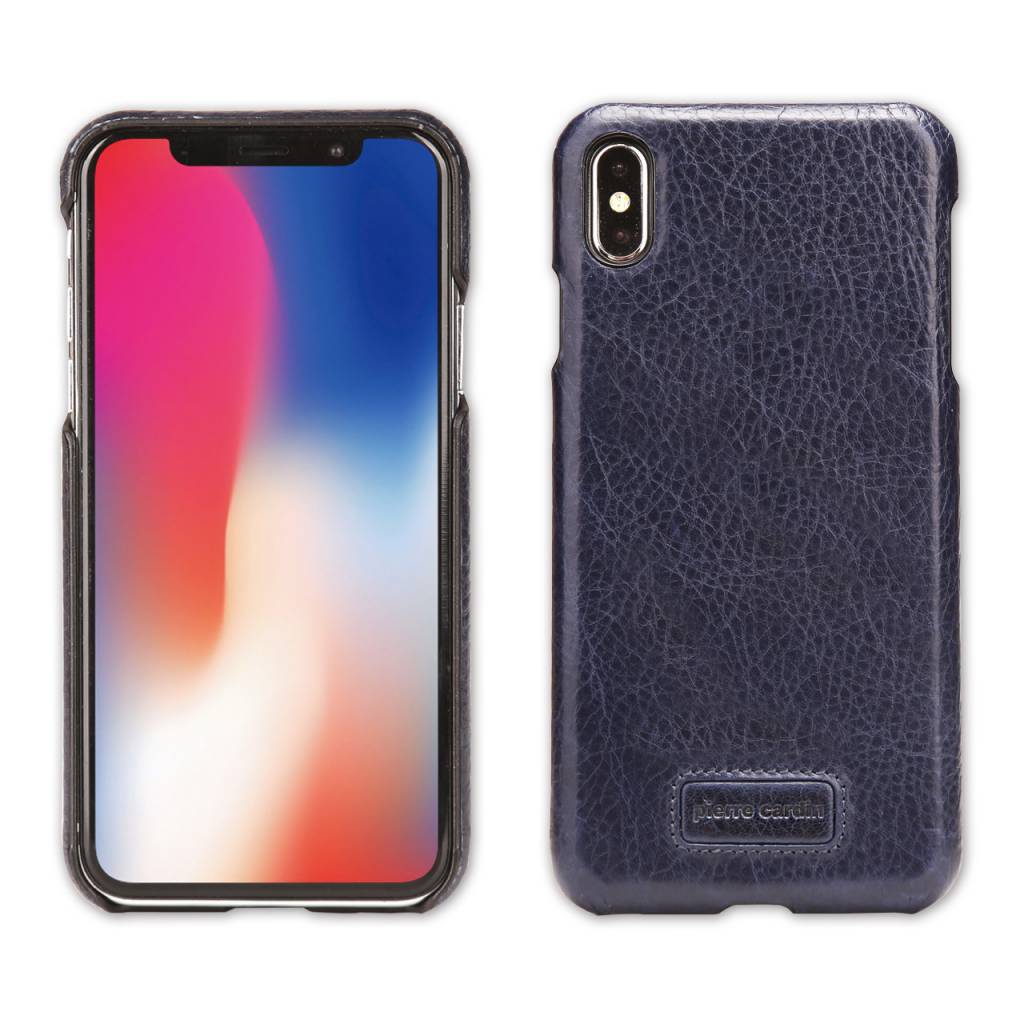 Pierre Cardin Pierre Cardin Backcover voor Apple iPhone Xs Max - Sapphire Blauw, foto 4 van 6