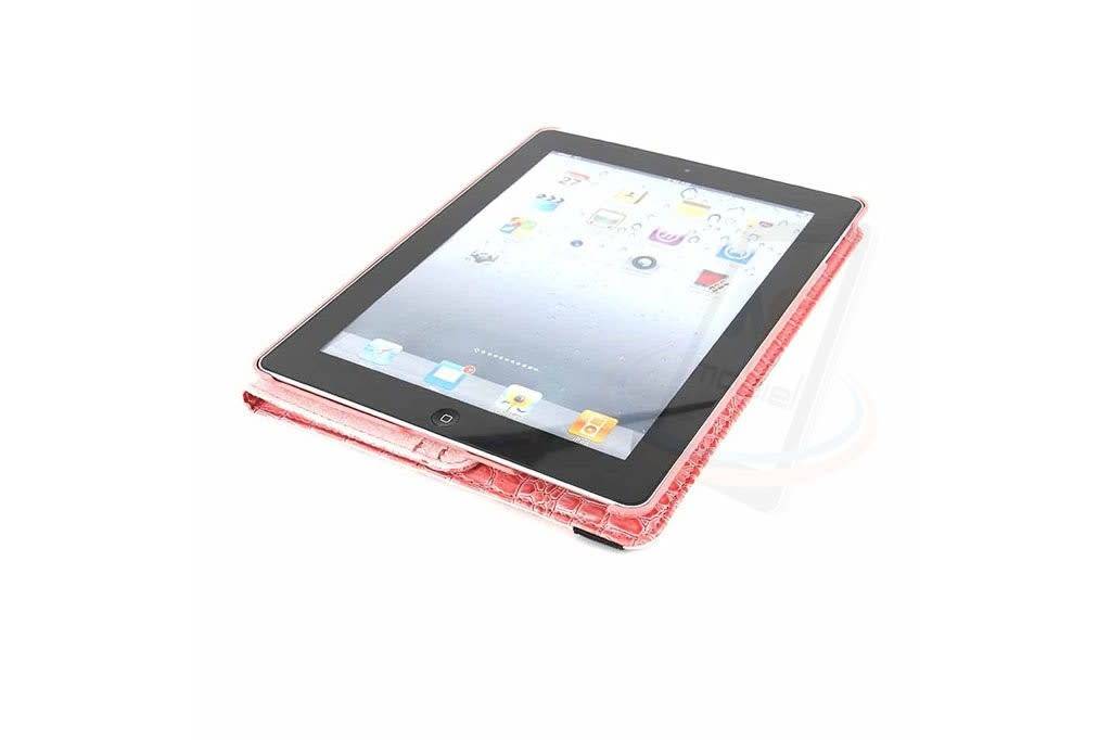 Apple iPad 2-3-4 Roze 360 graden draaibare hoes - Book Case Tablethoes, foto 3 van 4