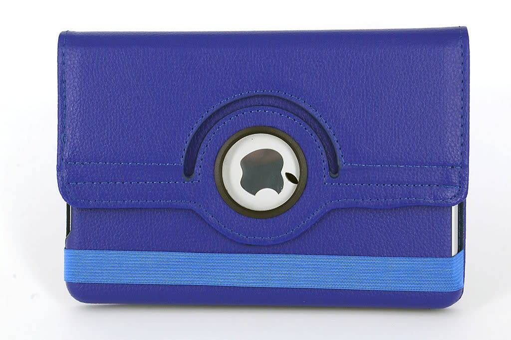 Apple iPad Mini 2-3 Blauw 360 graden draaibare hoes - Book Case Tablethoes, foto 5 van 6