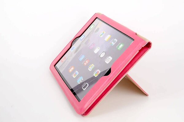 Apple iPad Air Roze Smart Case - Book Case Tablethoes Apple iPad Air Roze Smart Case - Book Case Tablethoes