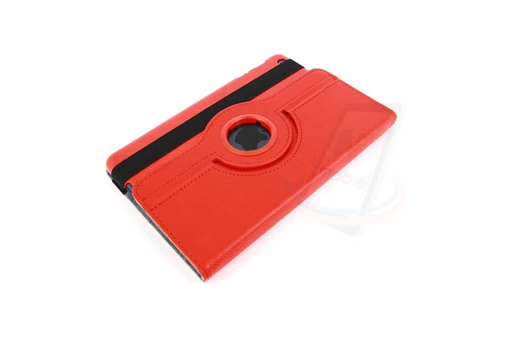 Apple iPad Mini 2-3 Rood Achterkant - Book Case Tablethoes, foto 6 van 6
