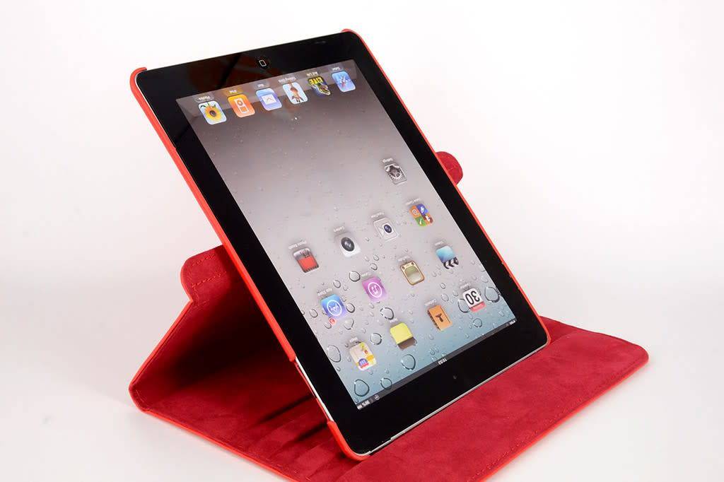 Apple Rood Book Case Tablet voor iPad 2-3-4, foto 2 van 6