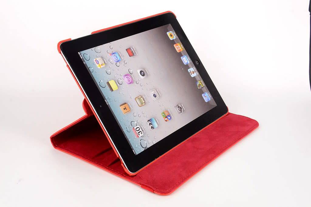 Apple Rood Book Case Tablet voor iPad 2-3-4, foto 4 van 6