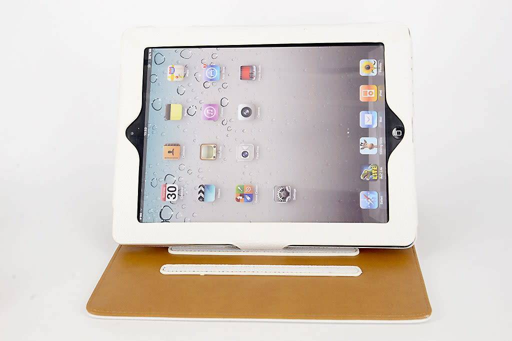Apple iPad 2-3-4 Wit Smart Case - Book Case Tablethoes, foto 3 van 4