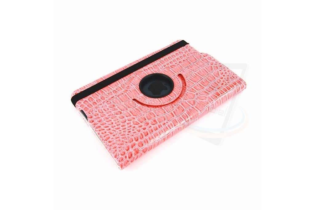 Apple iPad Mini 2-3 Roze 360 graden draaibare hoes - Book Case Tablethoes, foto 5 van 6