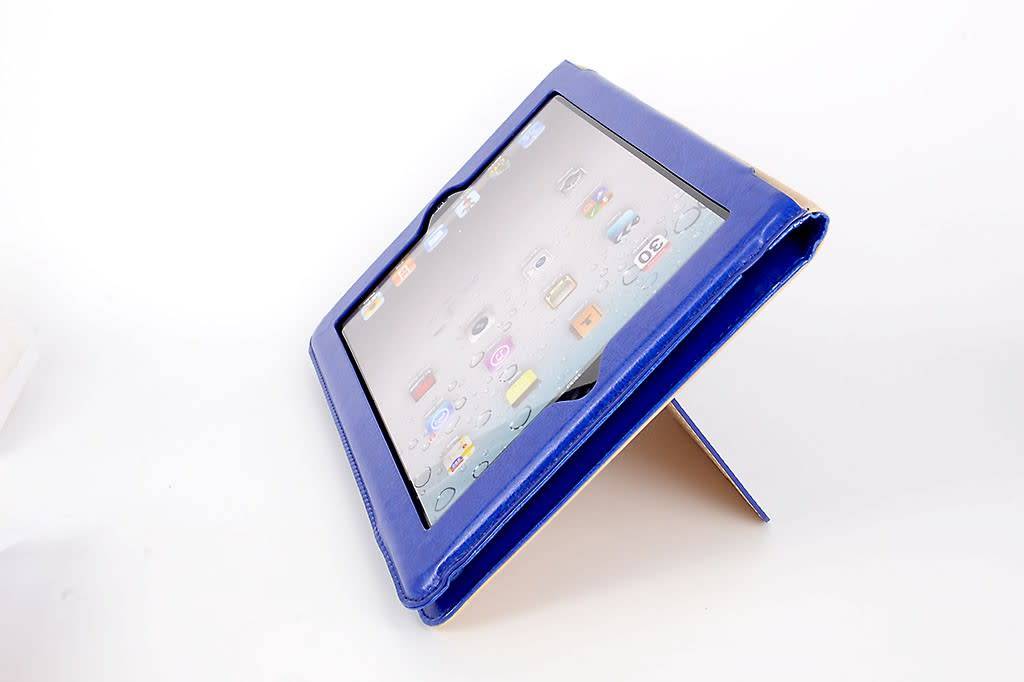 Apple iPad 2-3-4 Blauw Smart Case - Book Case Tablethoes, foto 4 van 4