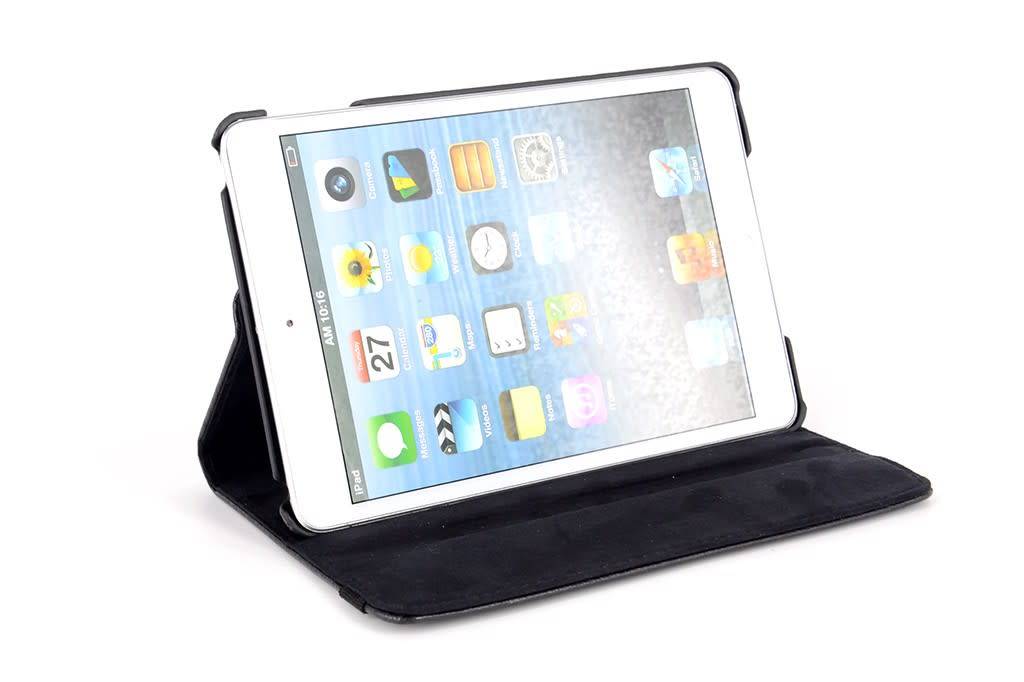 Apple iPad Mini 4 - Book Case Tablethoes - Zwart - 360 graden draaibaar, foto 3 van 4
