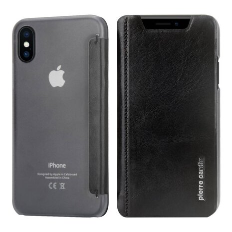 Pierre Cardin Pierre Cardin book case for Apple iPhone X - Black (8719273140789) Pierre Cardin Pierre Cardin book case for Apple iPhone X - Black (8719273140789)