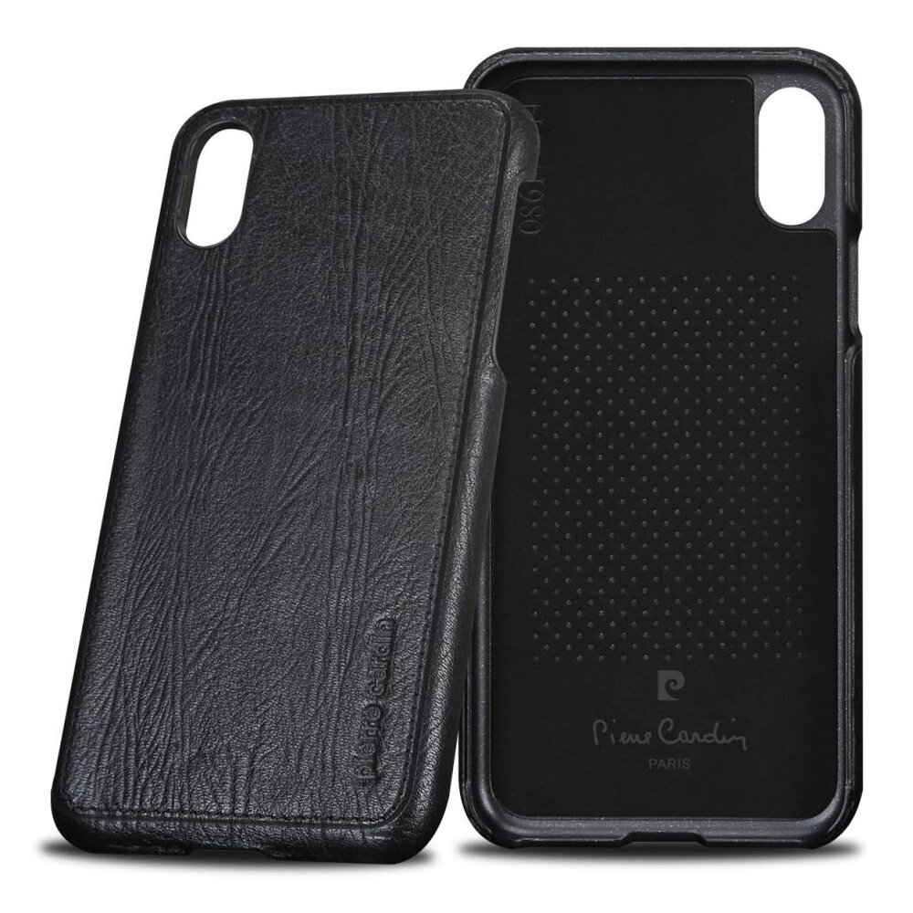 Pierre Cardin Pierre Cardin silicon coque pour Apple iPhone X - Noir (8719273140673)