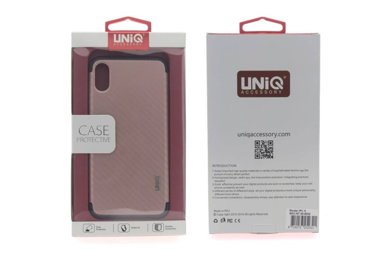 UNIQ Accessory UNIQ Accessory iPhone X-Xs Hard Case Backcover Platinum - Roze UNIQ Accessory UNIQ Accessory iPhone X-Xs Hard Case Backcover Platinum - Roze