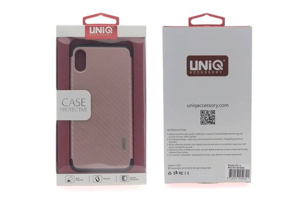 UNIQ Accessory UNIQ Accessory iPhone X-Xs Hard Case Backcover Platinum - Roze UNIQ Accessory UNIQ Accessory iPhone X-Xs Hard Case Backcover Platinum - Roze