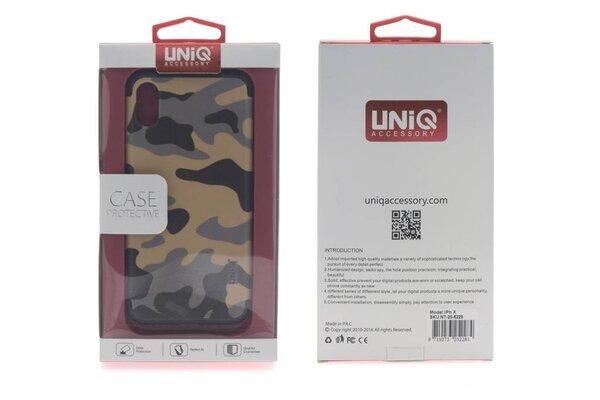 UNIQ Accessory UNIQ Accessory iPhone X-Xs Hard Case Backcover Legerprint - Licht Groen UNIQ Accessory UNIQ Accessory iPhone X-Xs Hard Case Backcover Legerprint - Licht Groen