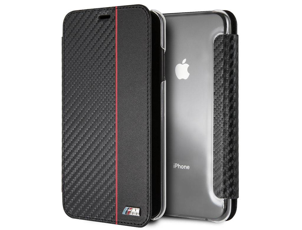 BMW BMW Zwart iPhone Xs Max - Book Case - Stijlvol - Leer - Met pashouder, foto 2 van 2