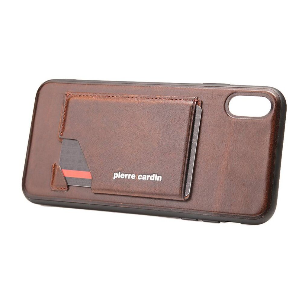 Pierre Cardin Pierre Cardin backcover for iPhone Xs Max - D Brown (8719273277966) Pierre Cardin Pierre Cardin backcover for iPhone Xs Max - D Brown (8719273277966)