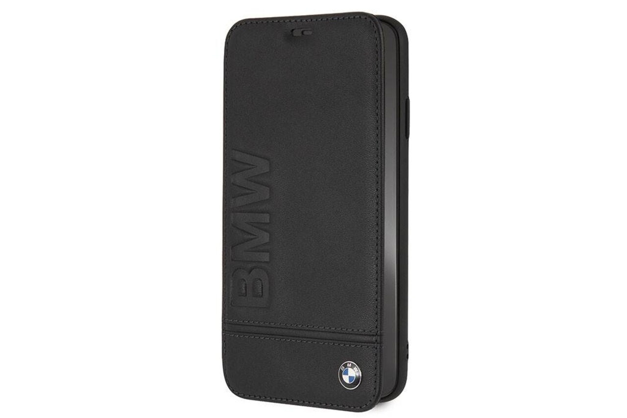 BMW BMW Zwart iPhone Xs Max - Book Case - Leer - Stijlvol - Met pashouder BMW BMW Zwart iPhone Xs Max - Book Case - Leer - Stijlvol - Met pashouder