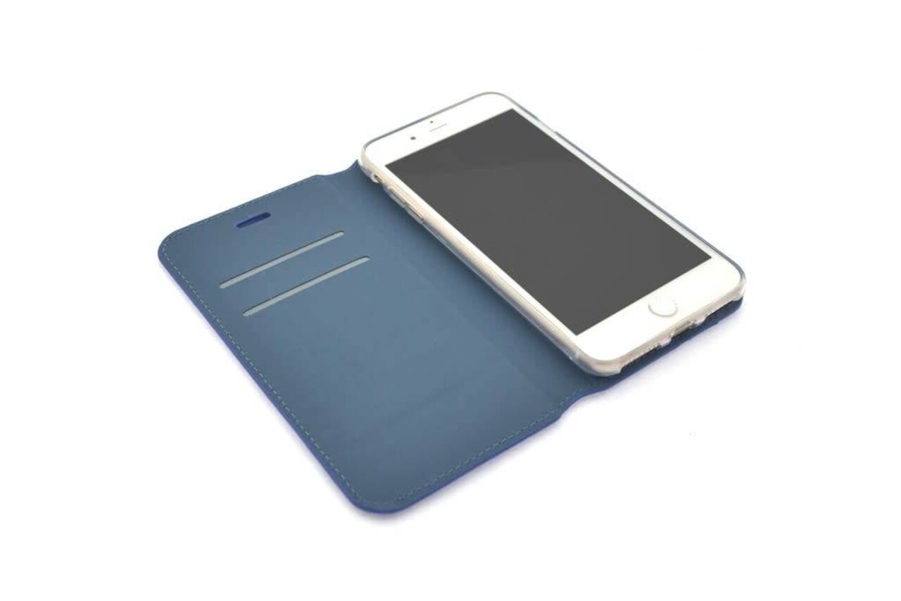 Apple iPhone 7 Plus; iPhone 8 Plus Kartenhalter Blau Book-Case hul -Magnetverschluss - Kunststof;TPU Apple iPhone 7 Plus; iPhone 8 Plus Kartenhalter Blau Book-Case hul -Magnetverschluss - Kunststof;TPU