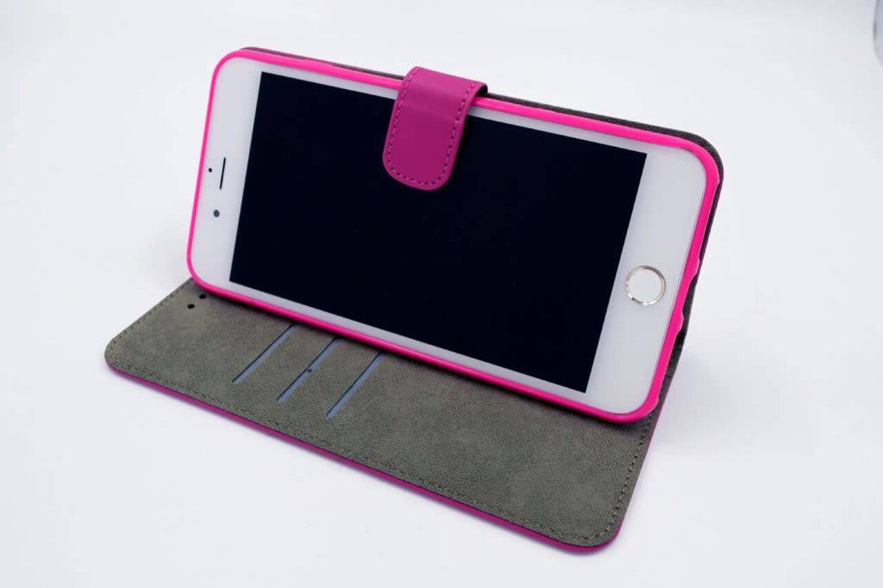 Apple iPhone 7 Plus; iPhone 8 Plus Kartenhalter Pink Book-Case hul -Magnetverschluss - Kunststof;TPU Apple iPhone 7 Plus; iPhone 8 Plus Kartenhalter Pink Book-Case hul -Magnetverschluss - Kunststof;TPU