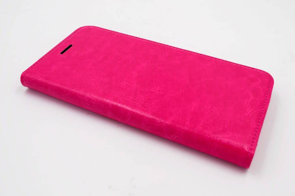 Apple iPhone 7 Plus; iPhone 8 Plus Pasjeshouder Roze Booktype hoesje - Magneetsluiting - Kunststof;TPU
