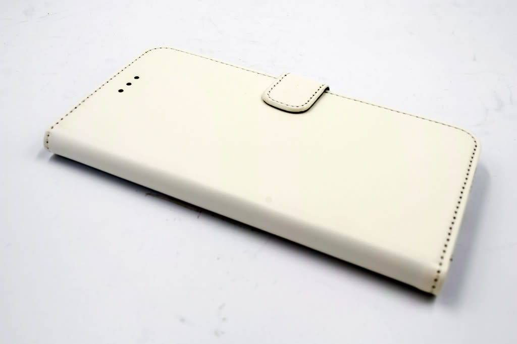 Apple iPhone 7 Plus; iPhone 8 Plus Pasjeshouder Wit Booktype hoesje - Magneetsluiting - Kunststof;TPU