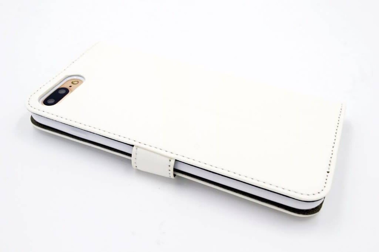 Apple iPhone 7 Plus; iPhone 8 Plus Titulaire de la carte Blanc Book type housse - Fermeture magnétique Apple iPhone 7 Plus; iPhone 8 Plus Titulaire de la carte Blanc Book type housse - Fermeture magnétique