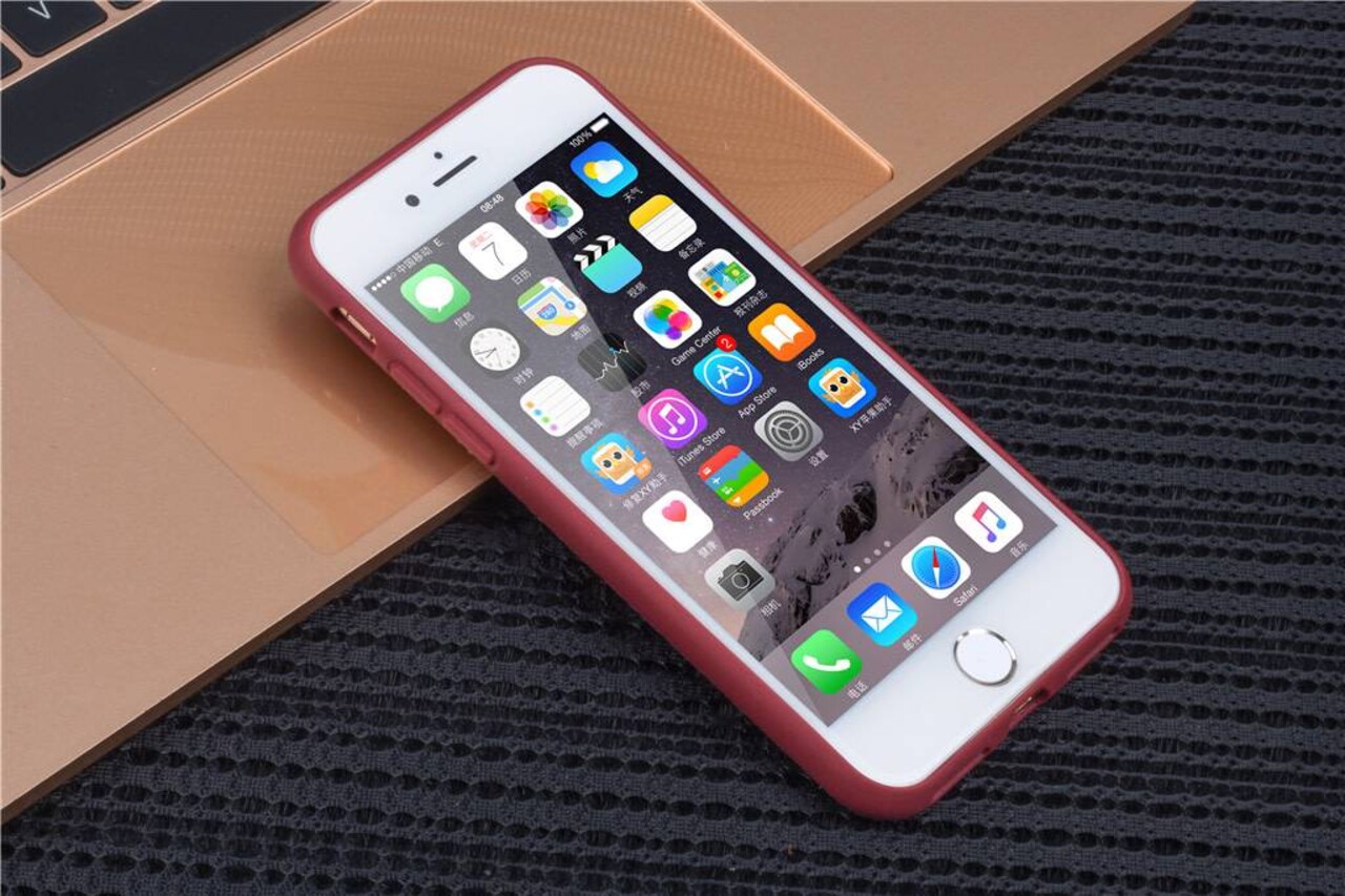 UNIQ Accessory UNIQ Accessory iPhone 7-8 Kunstleer Hard Case Back cover - Rood UNIQ Accessory UNIQ Accessory iPhone 7-8 Kunstleer Hard Case Back cover - Rood