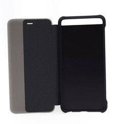 Huawei  P10 Kartenhalter Schwarz Book-Case hul -Magnetverschluss - Kunststof;TPU