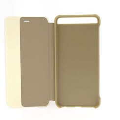 Huawei  P10 Kartenhalter Gold Book-Case hul -Magnetverschluss - Kunststof;TPU