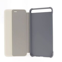 Huawei  P10 Kartenhalter Silber Book-Case hul -Magnetverschluss - Kunststof;TPU