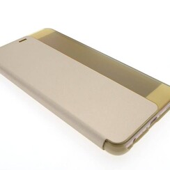 Huawei  P10 Plus Kartenhalter Gold Book-Case hul -Magnetverschluss - Kunststof;TPU