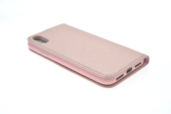 Roze hoesje voor iPhone X-Xs - Book Case - Pasjeshouder - Magneetsluiting Roze hoesje voor iPhone X-Xs - Book Case - Pasjeshouder - Magneetsluiting