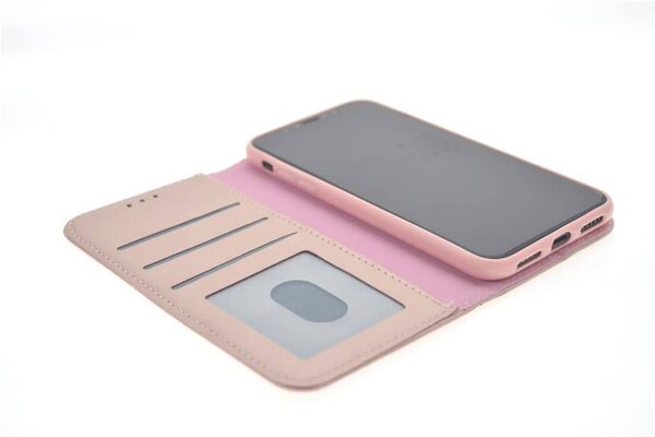 Roze hoesje voor iPhone X-Xs - Book Case - Pasjeshouder - Magneetsluiting Roze hoesje voor iPhone X-Xs - Book Case - Pasjeshouder - Magneetsluiting